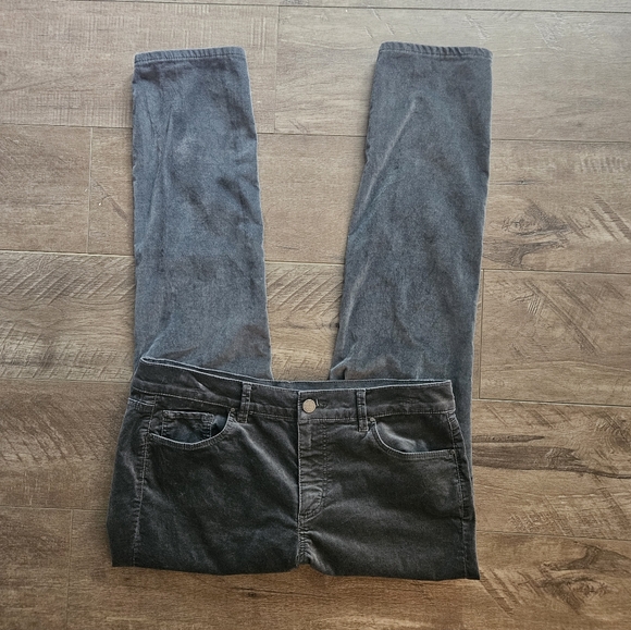Ann Taylor Gray Velvet Modern 'The Skinny' Pants - Size 10P - Picture 4 of 9